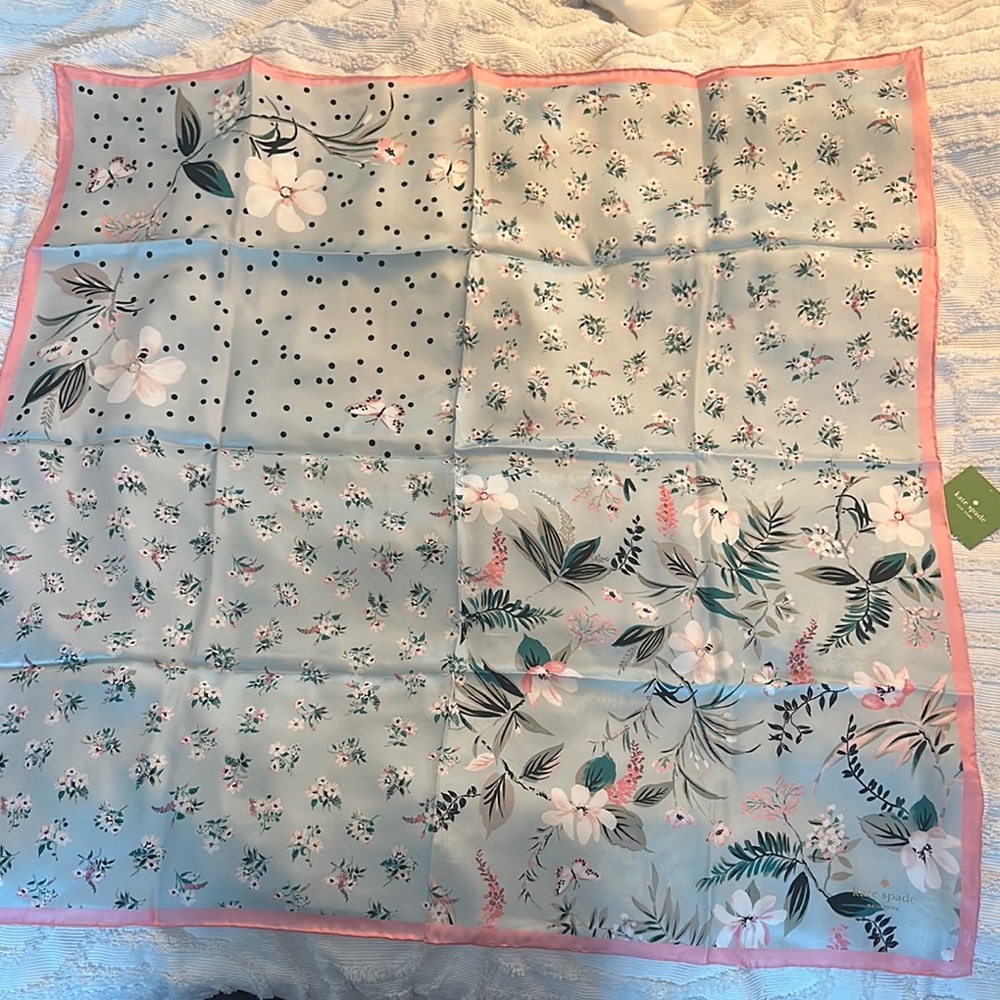 Kate Spade silk Floral Patterned Scarf